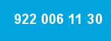 922 006 11 30